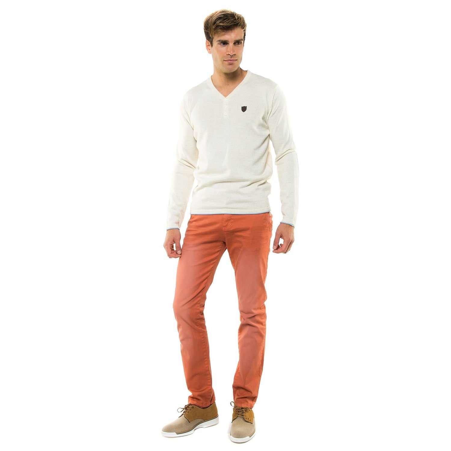 Pull col tunisien laine