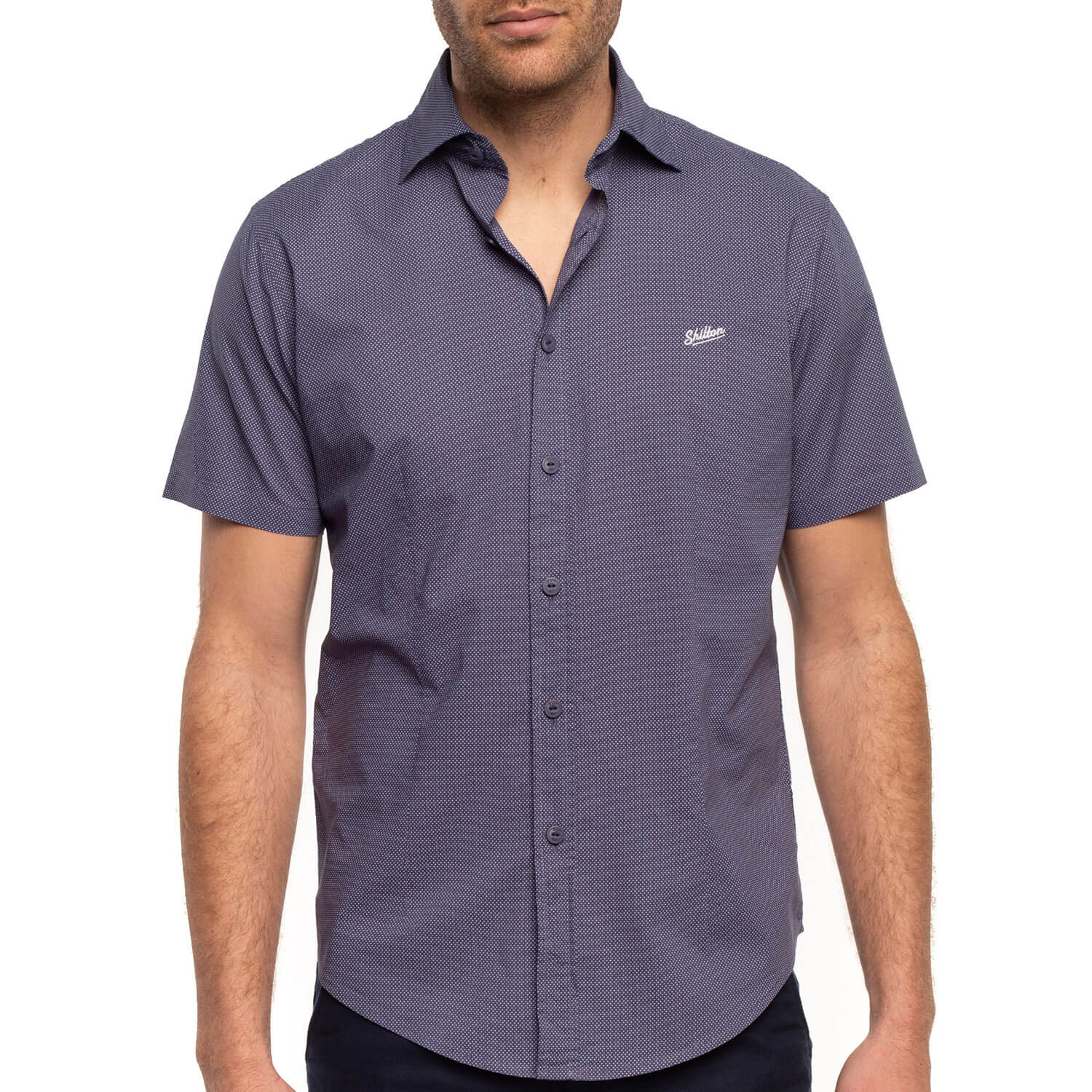 Chemise à pois imprimés