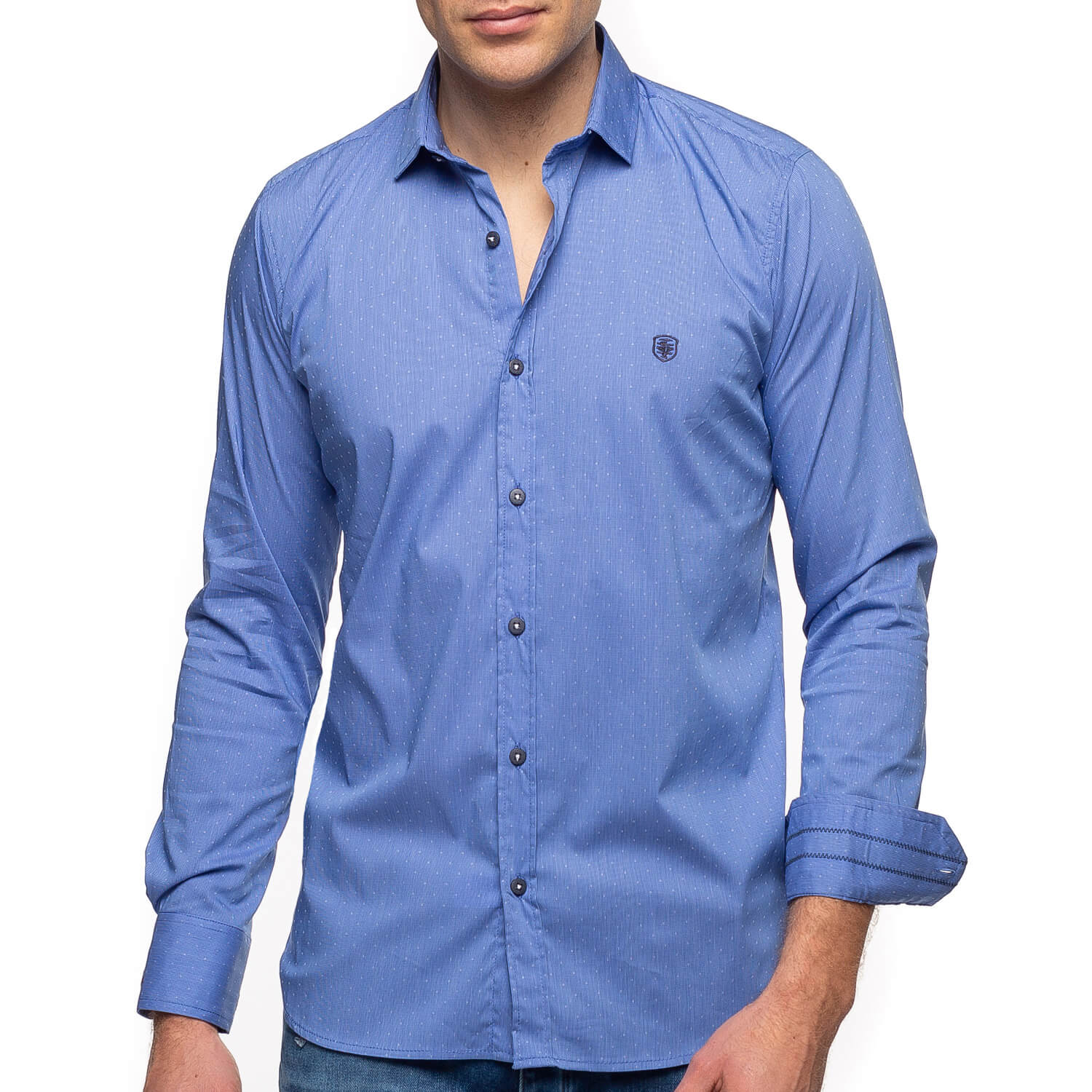 Chemise à petits carreaux