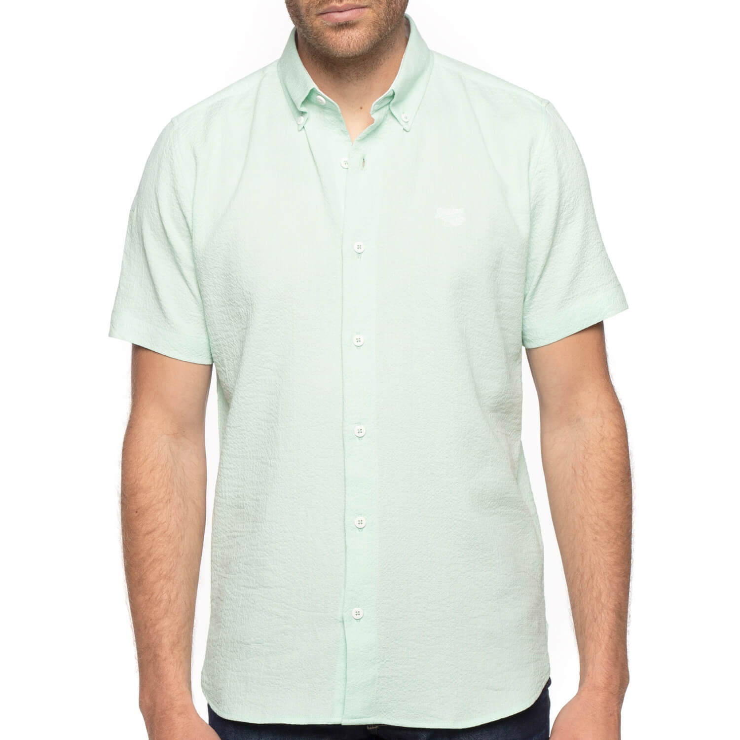 Chemise tissu gaufré Vert - Shilton