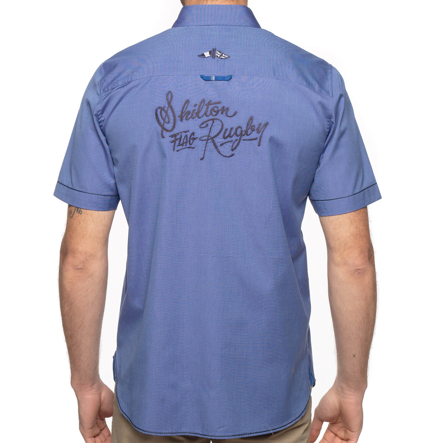 Chemise rugby flag Indigo - vu de dos - Shilton