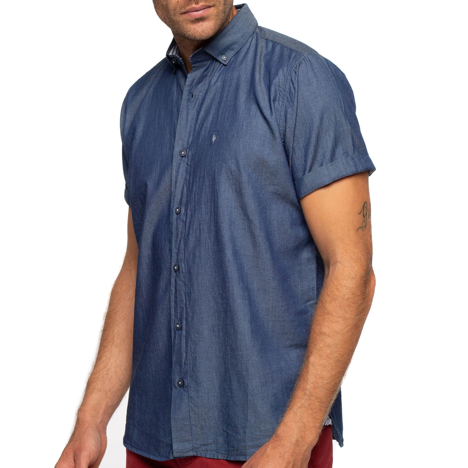 Chemise aspect denim