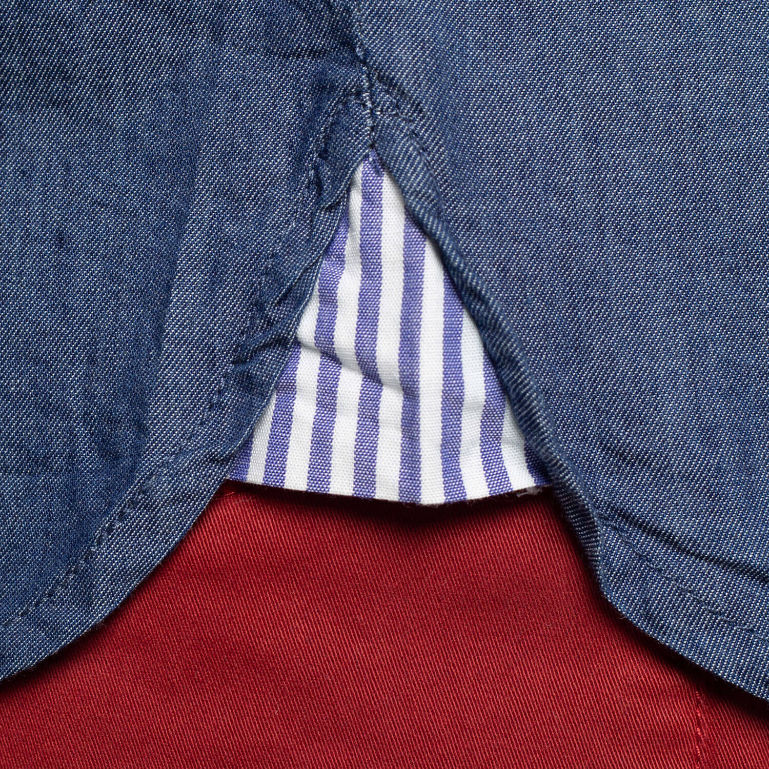 Chemise aspect denim