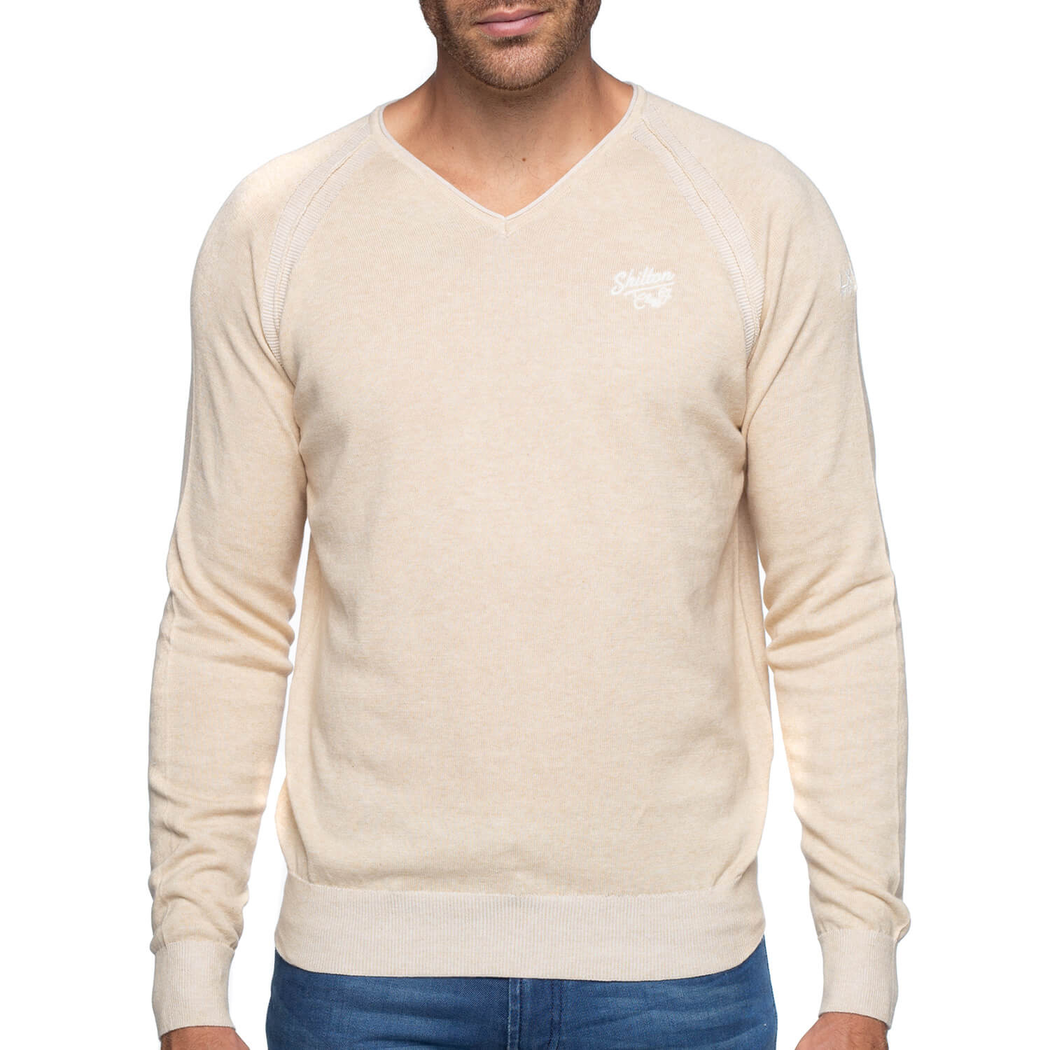 Pull col V raglan