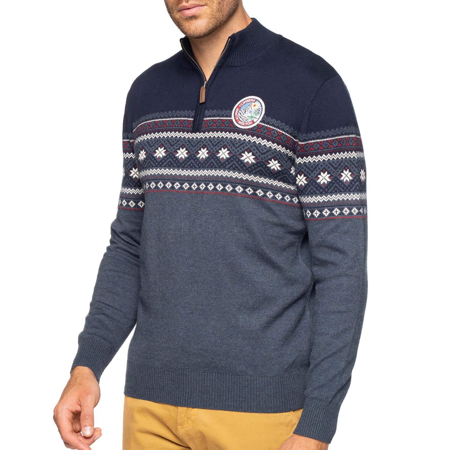 Pull expédition col zippé