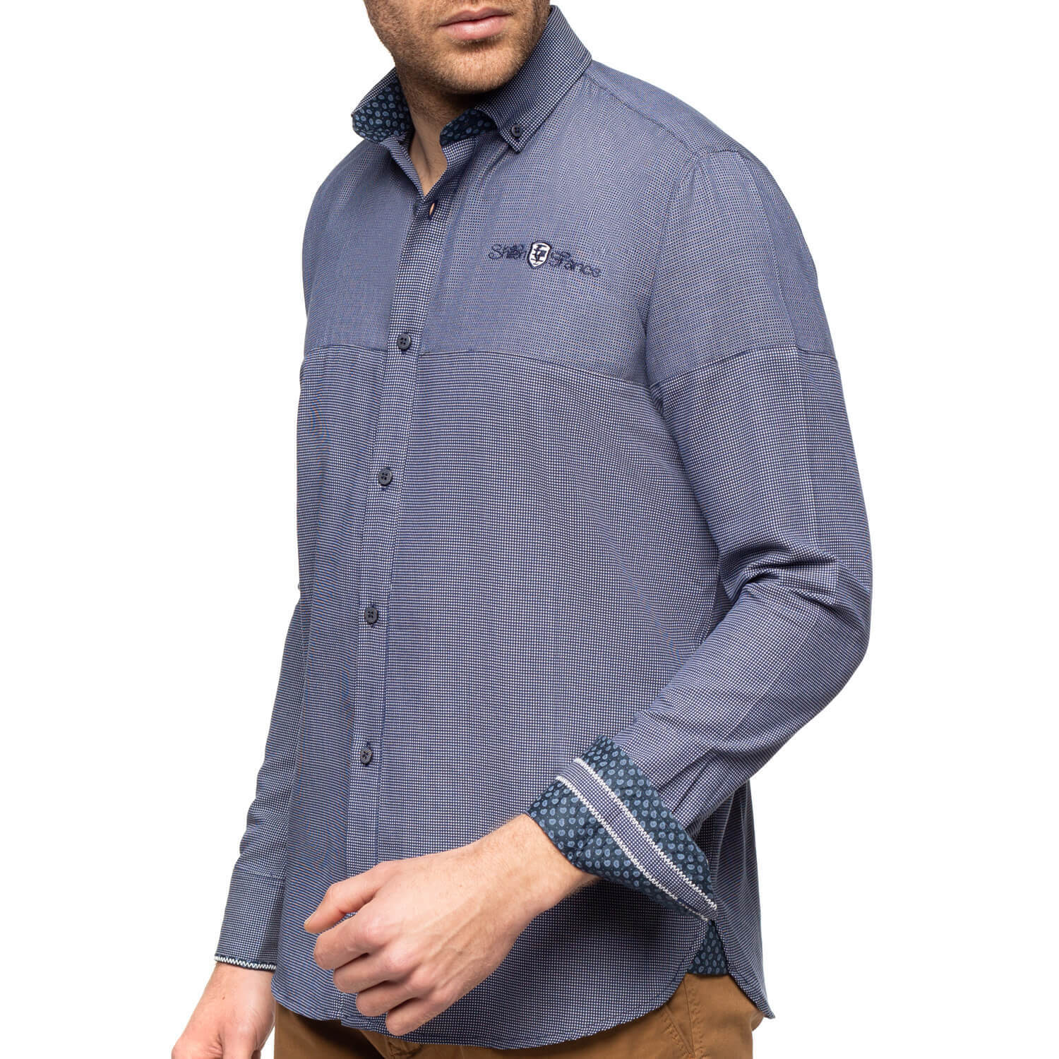 Chemise nid d'abeille coq