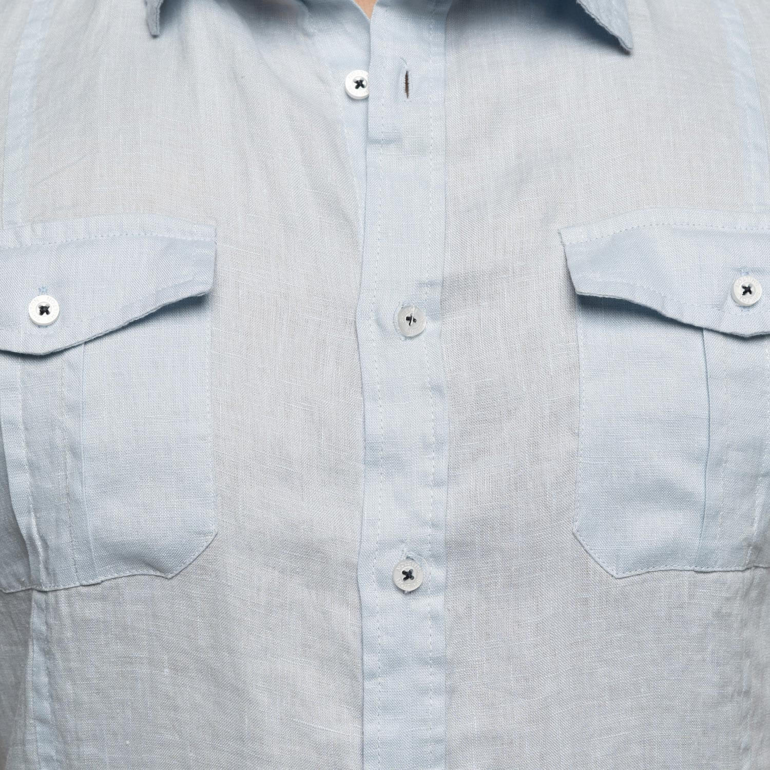 Chemise en lin pocket