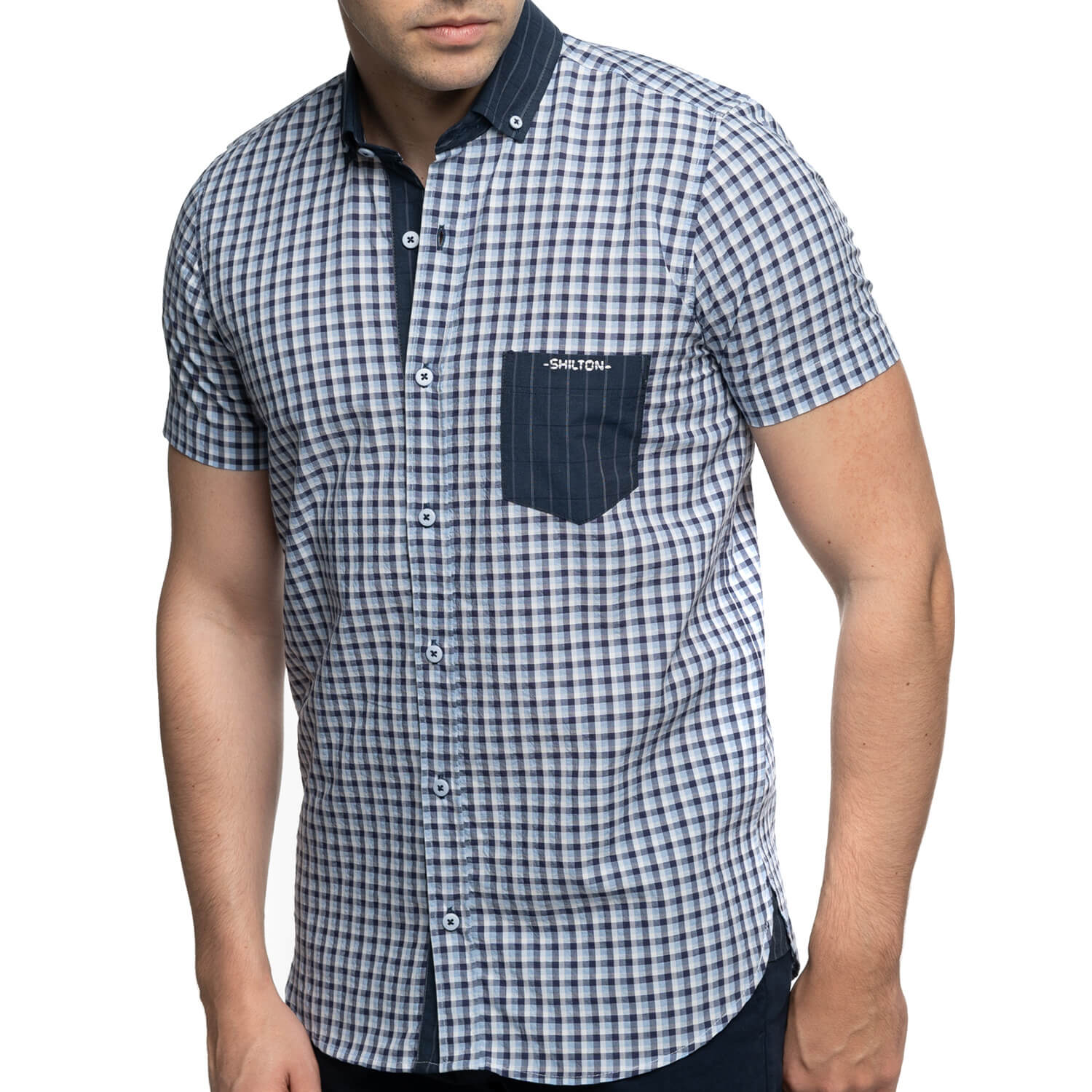 Chemise poche brodée