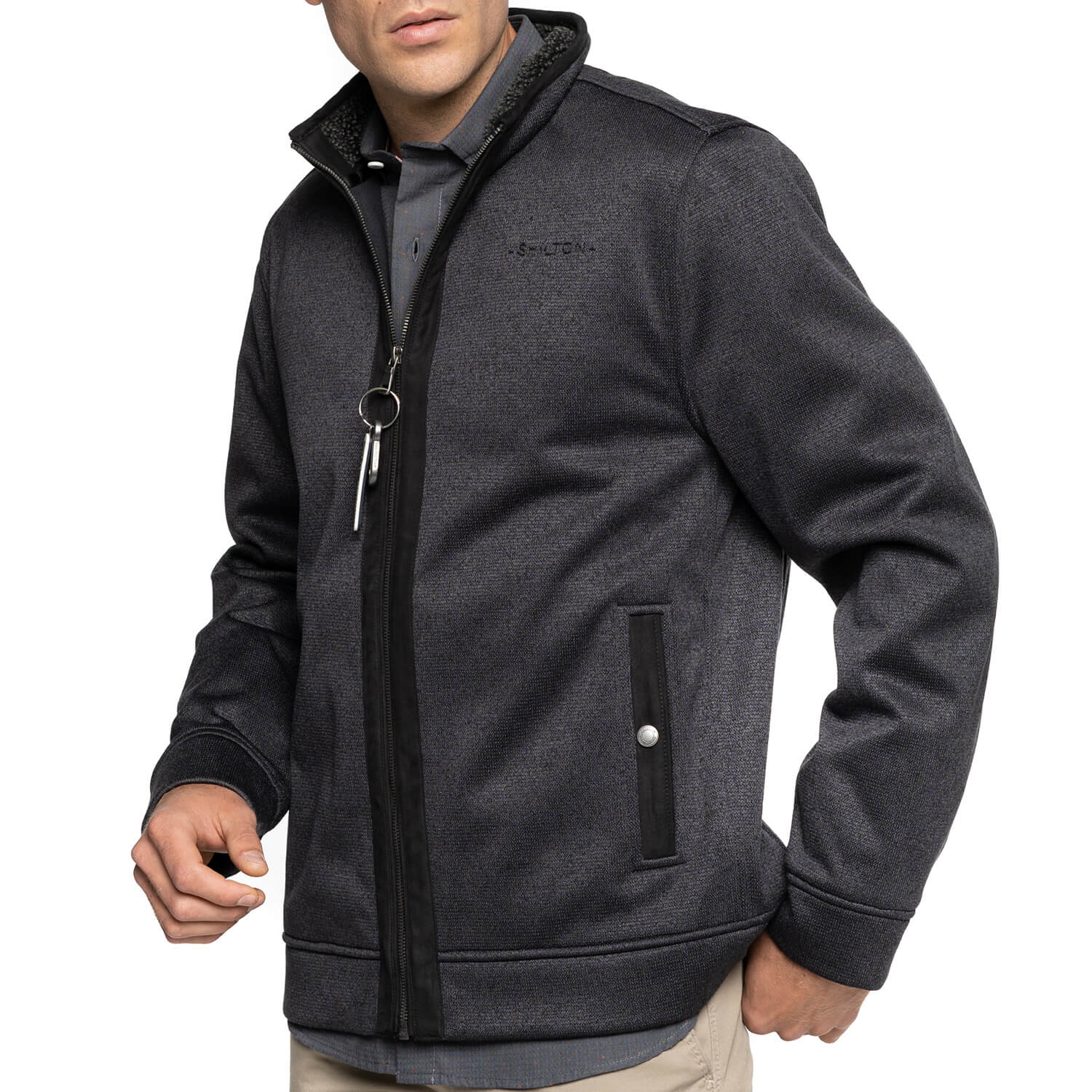 Blouson polaire col fourré