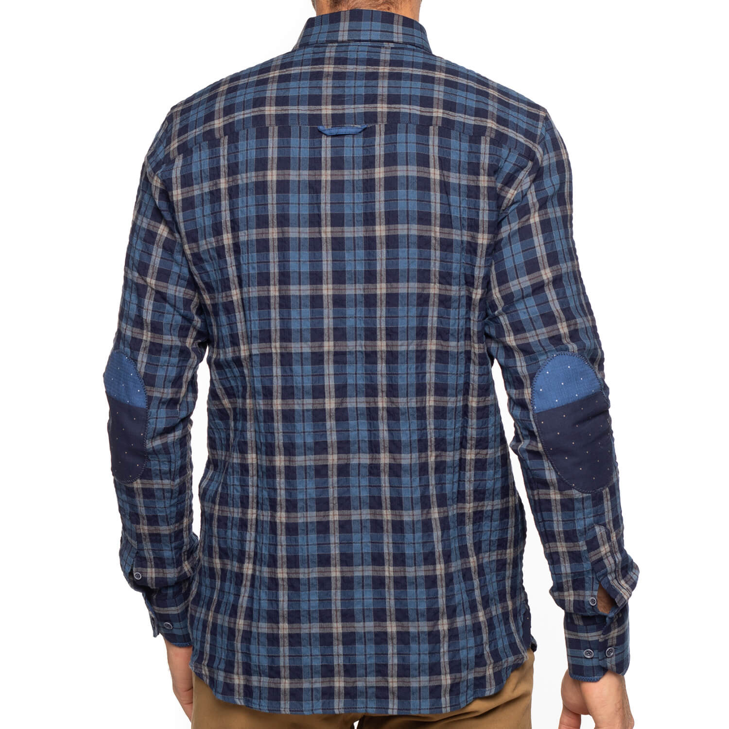 Chemise à carreaux gaufrée