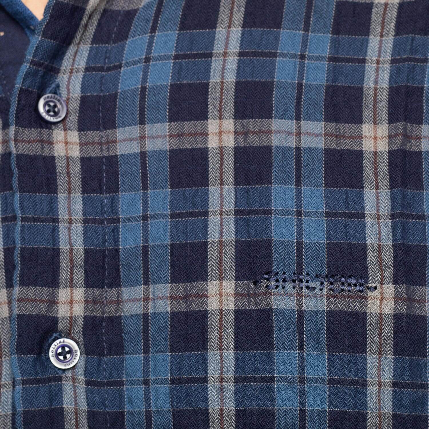 Chemise à carreaux gaufrée