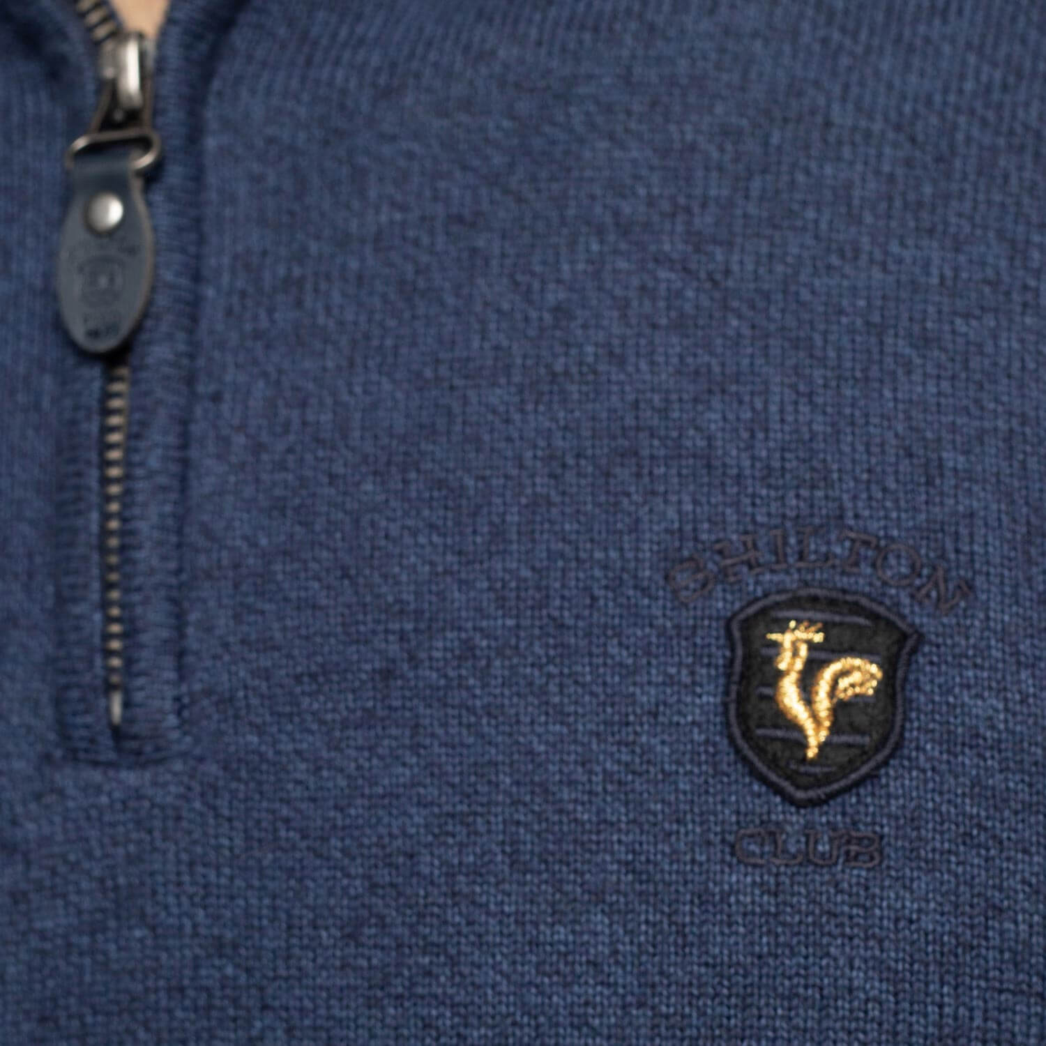 Pull col zippé coton cashmire
