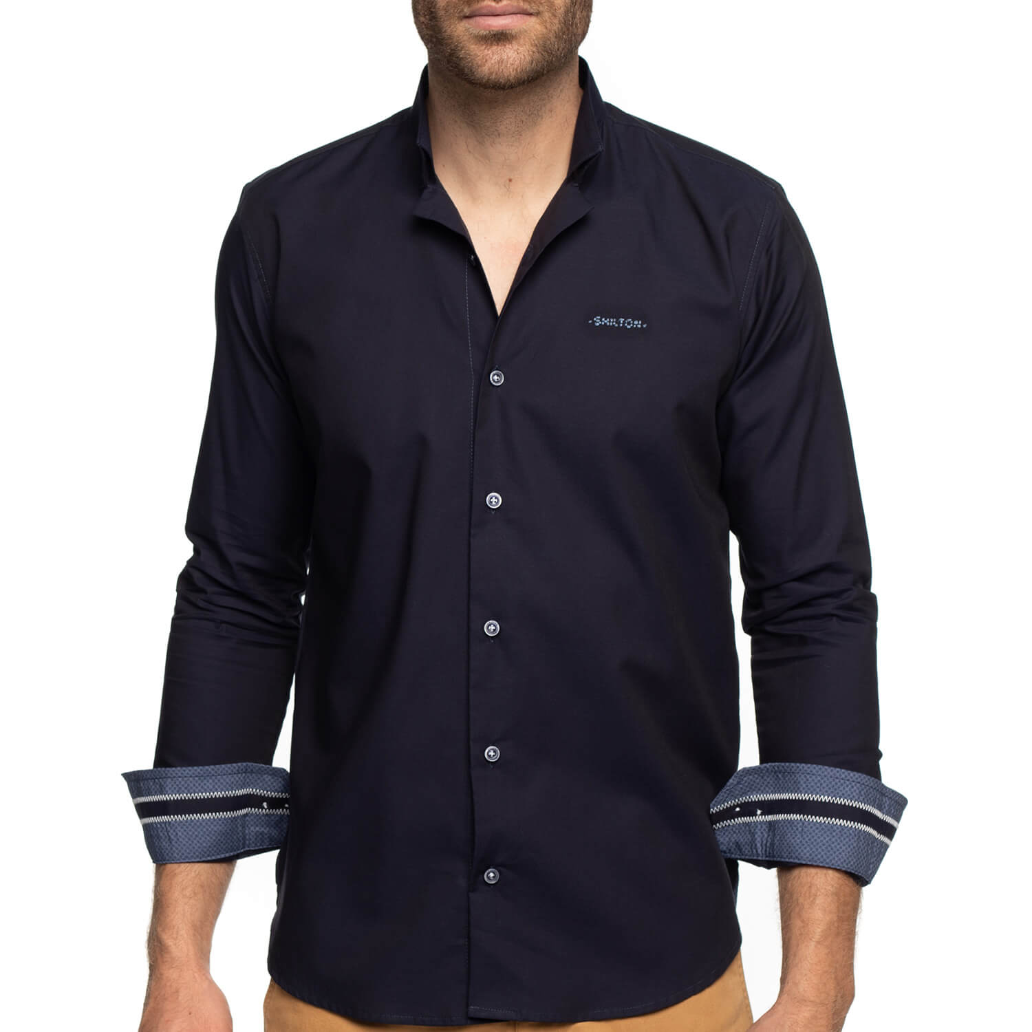 Chemise col inversé