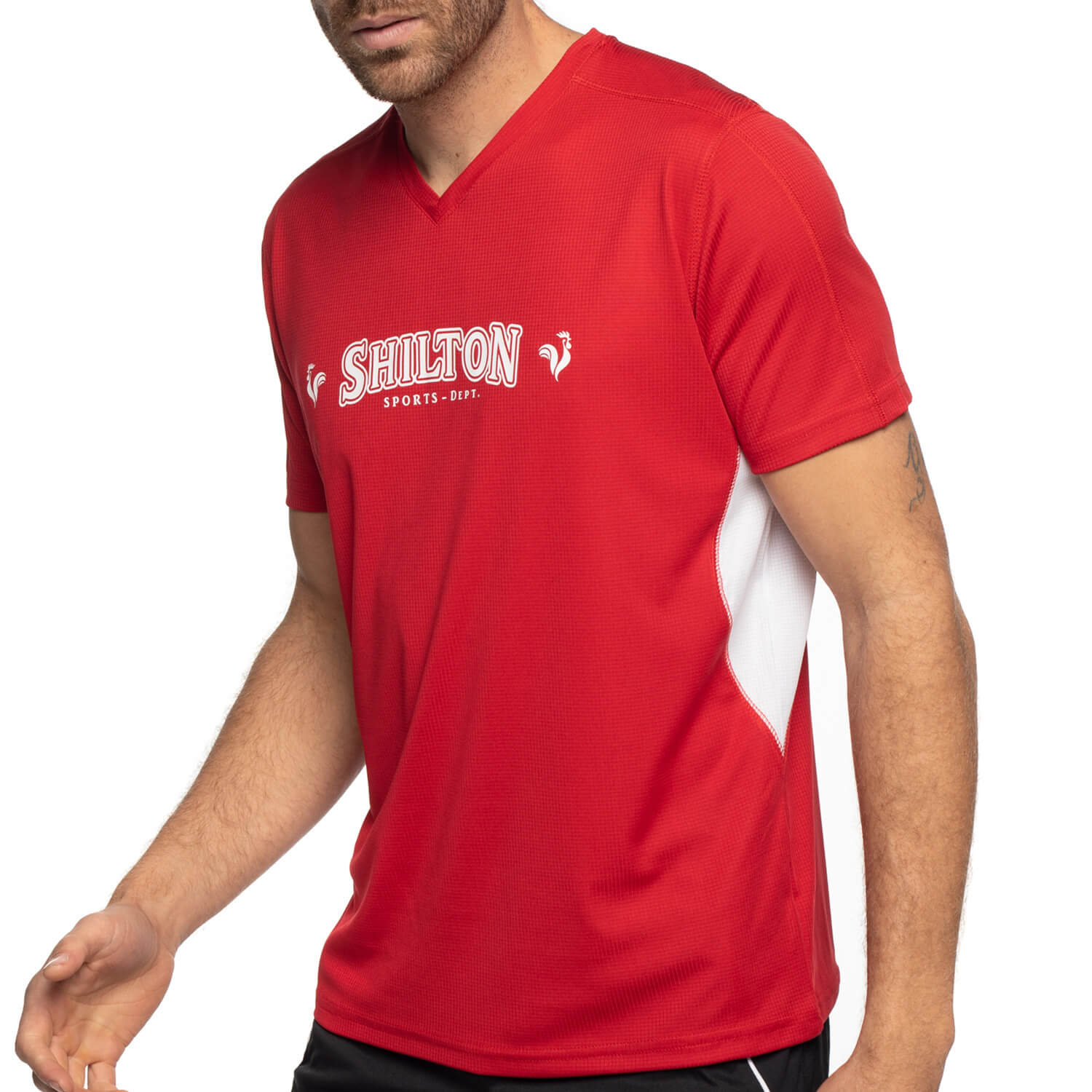 T-shirt sport col v