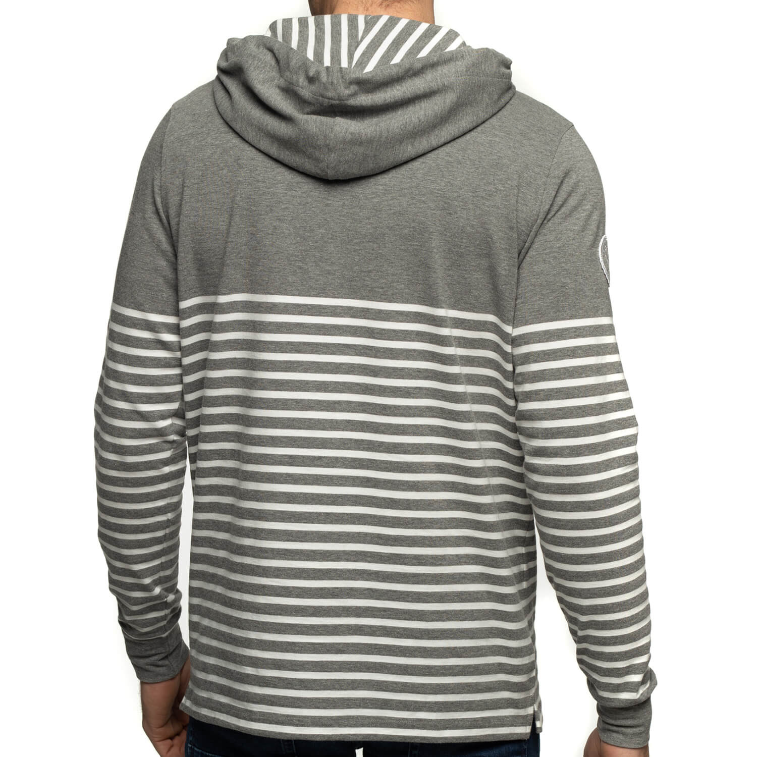 T-shirt capuche marinière