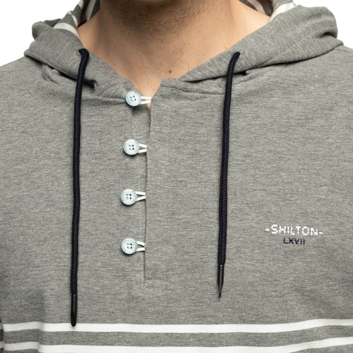 T-shirt capuche marinière