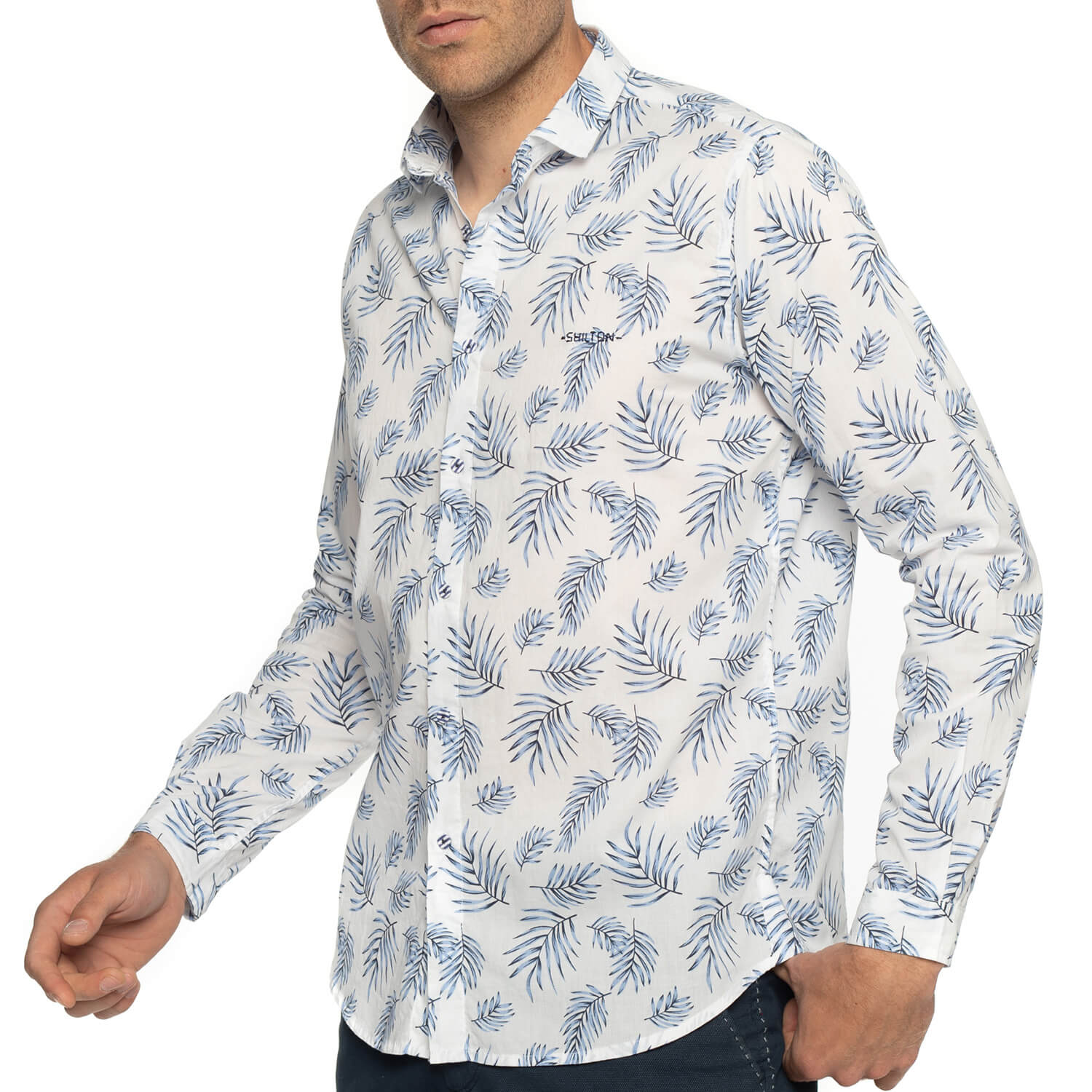 Chemise fleurs imprimées