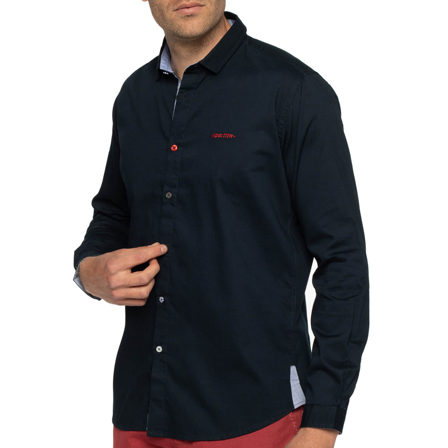 Chemise boutons fantaisies Navy - Shilton