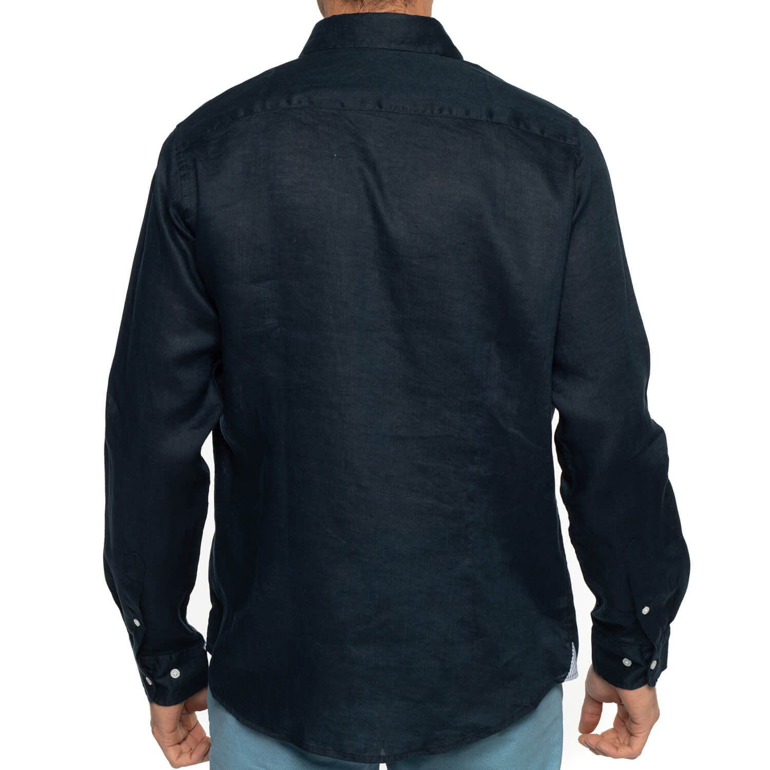 Chemise en lin authentique Navy - vu de dos - Shilton