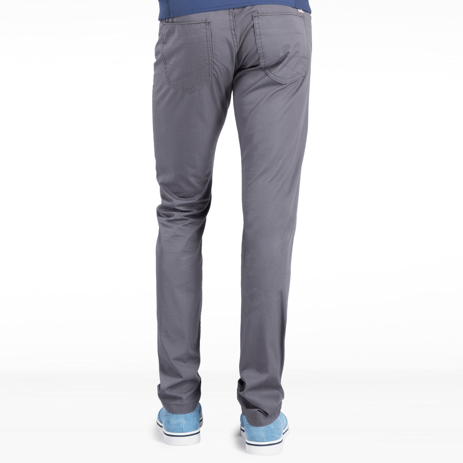 Pantalon 5 poches toile Gris Anthracite - vu de dos - Shilton
