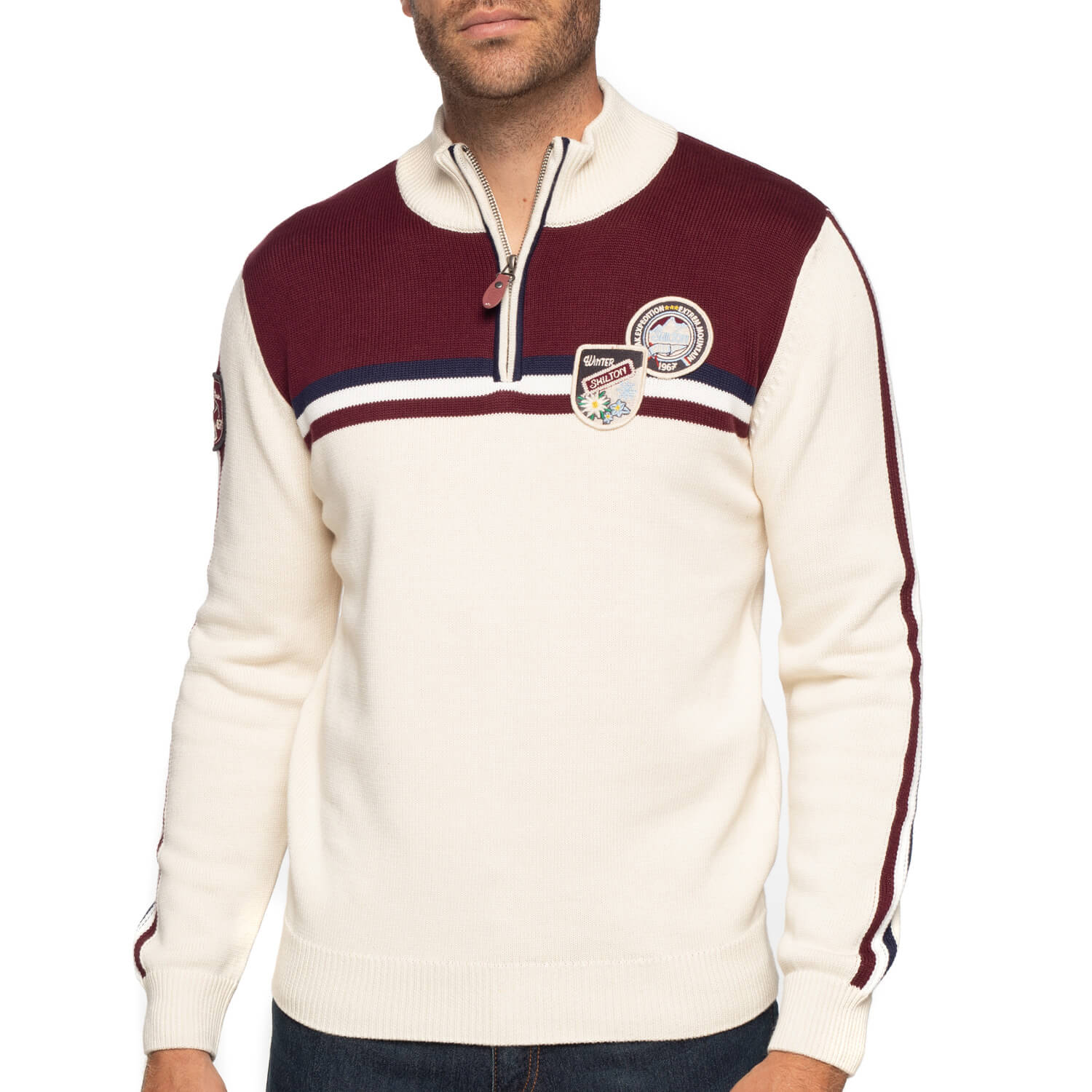 Pull expédition patch Ecru - Shilton