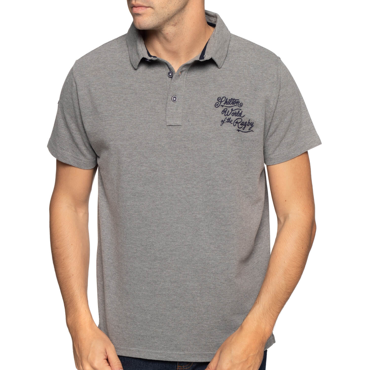 Polo rugby maille piquée