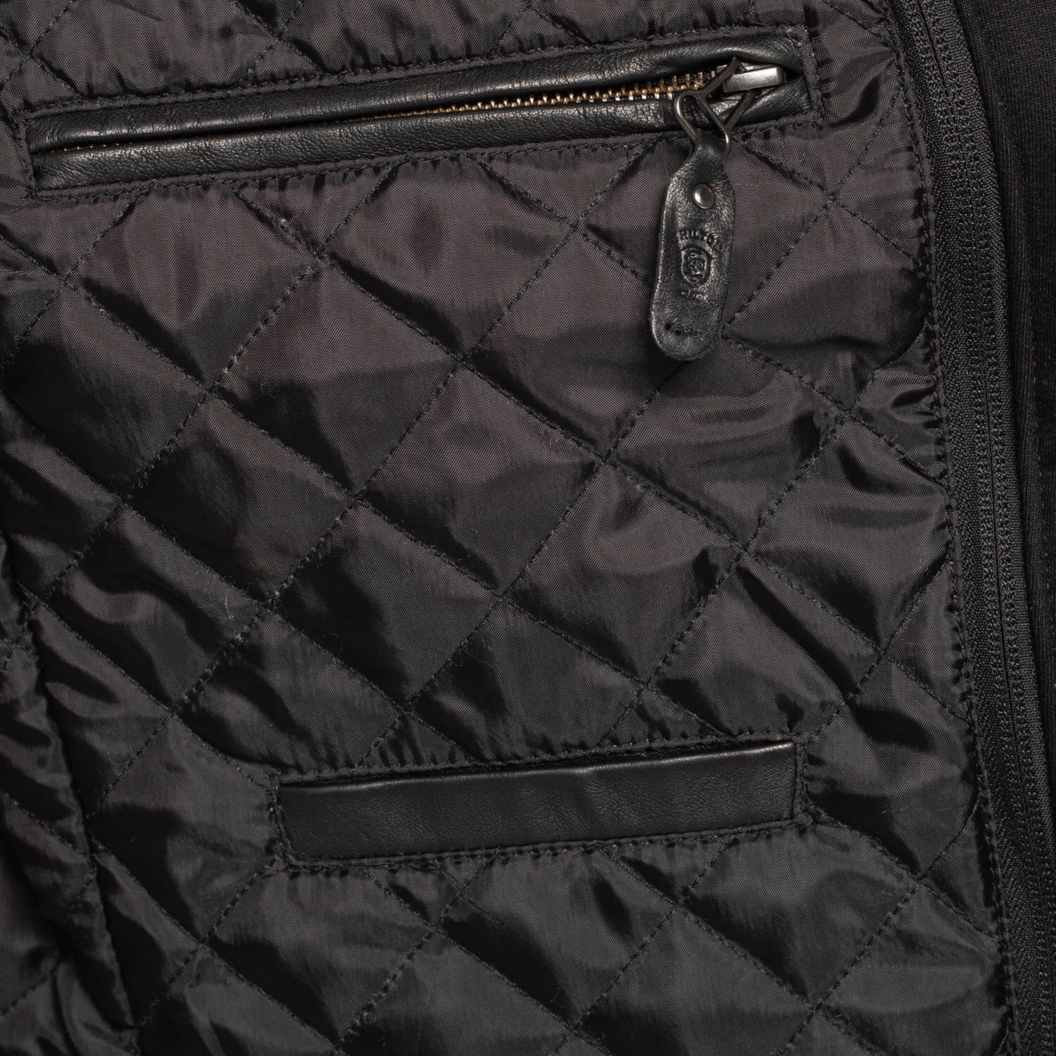 Veste longue en cuir