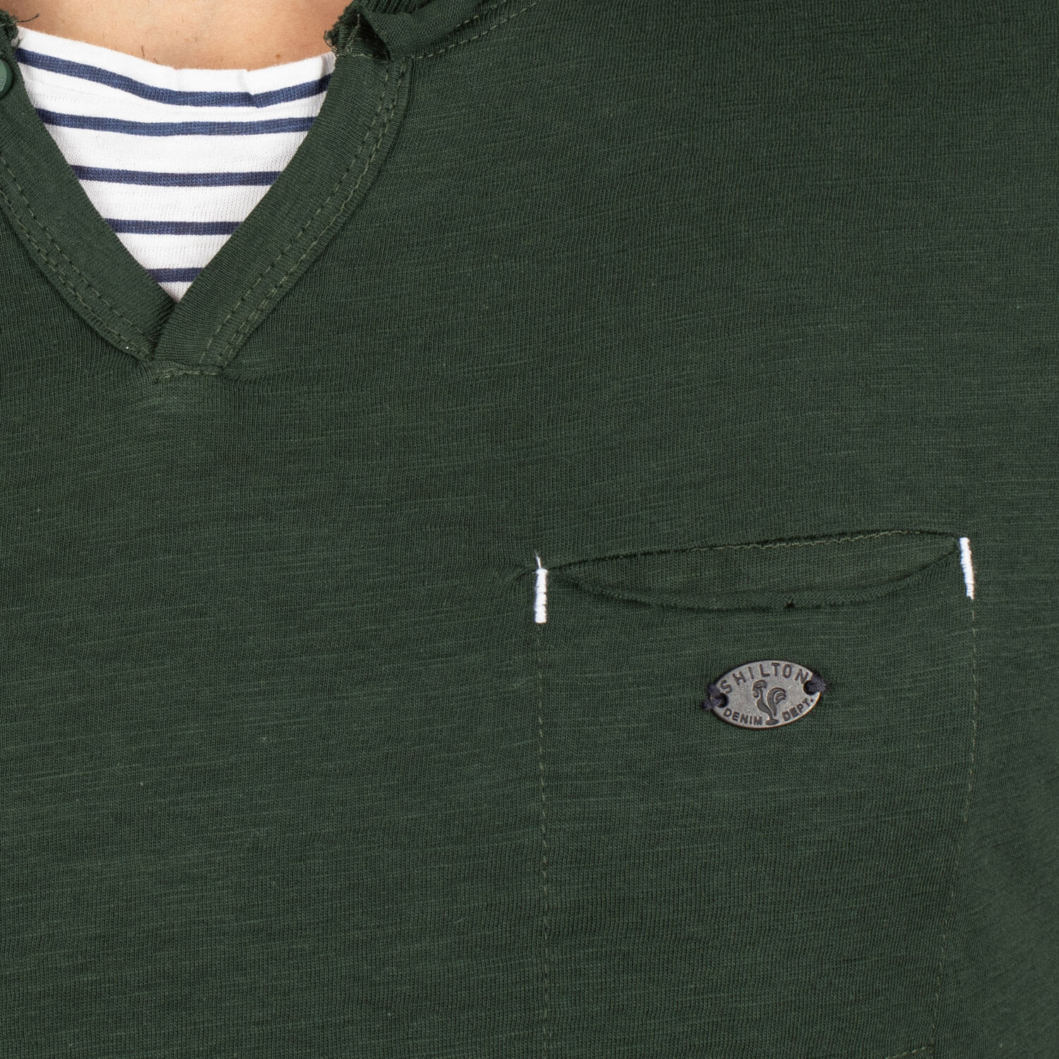 T-shirt col marin