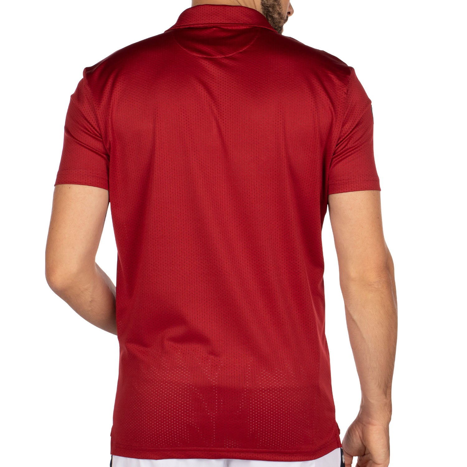 Polo de sport zippé perforé