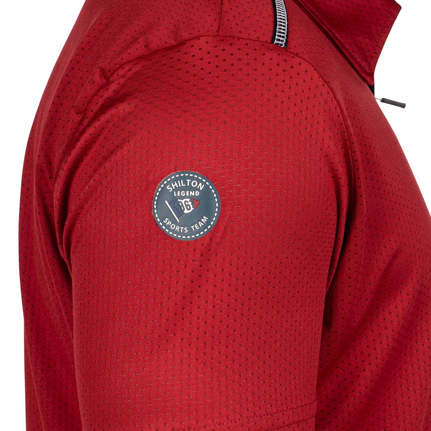 Polo de sport zippé perforé