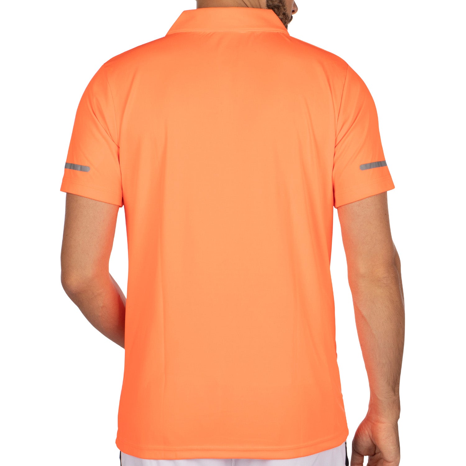 Polo de sport zippé Orange - vu de dos - Shilton