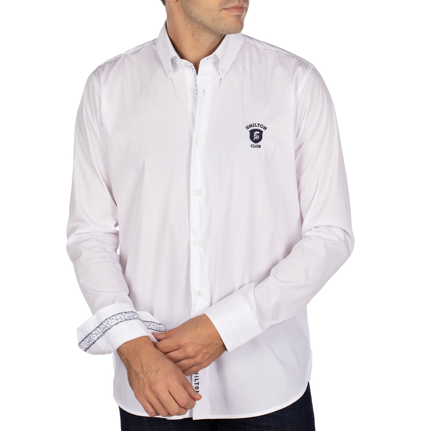 Chemise basic rugby Blanc - Shilton