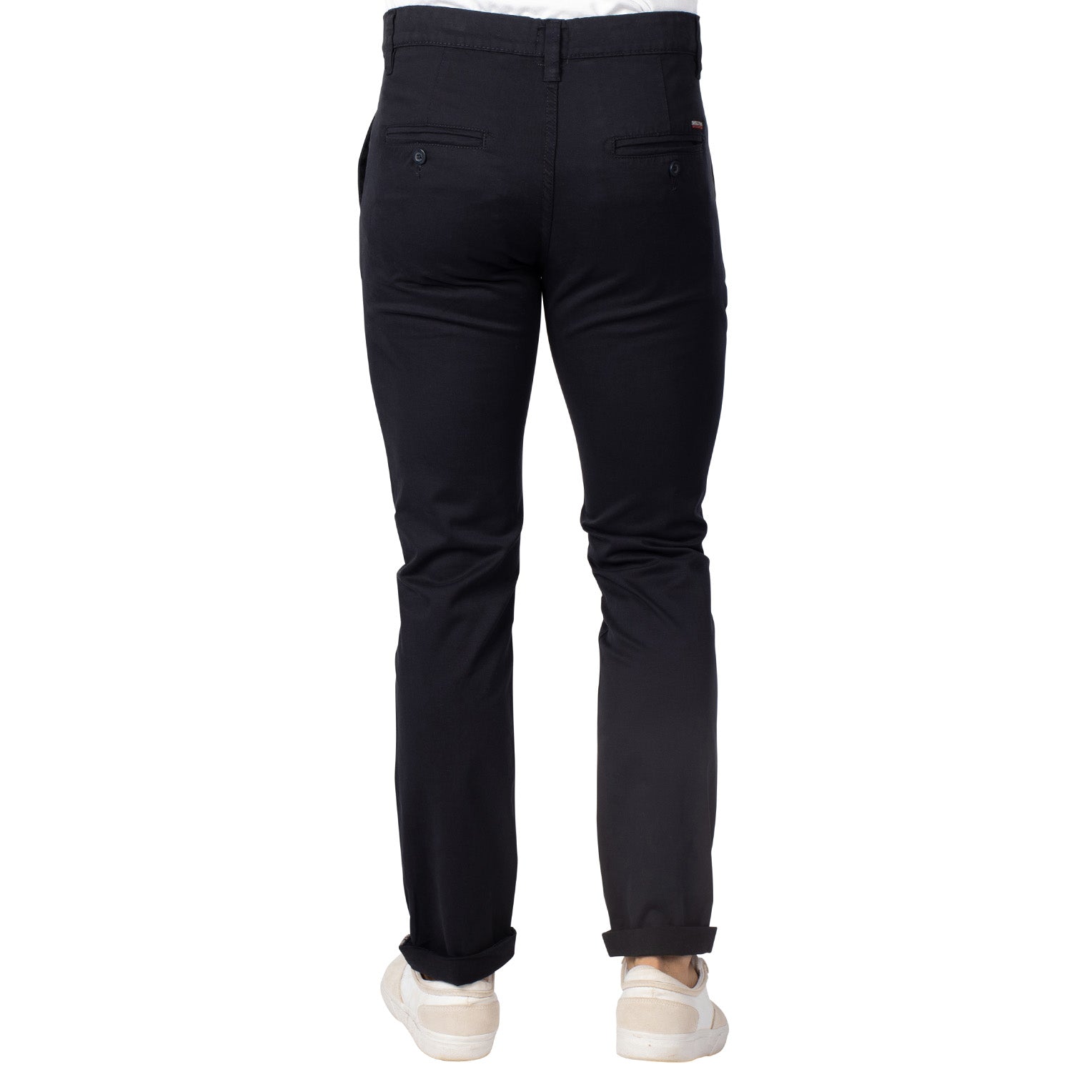 Pantalon chino basic Navy - vu de dos - Shilton