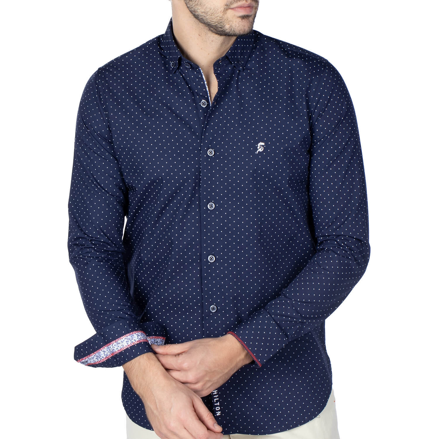 Chemise à pois rugby