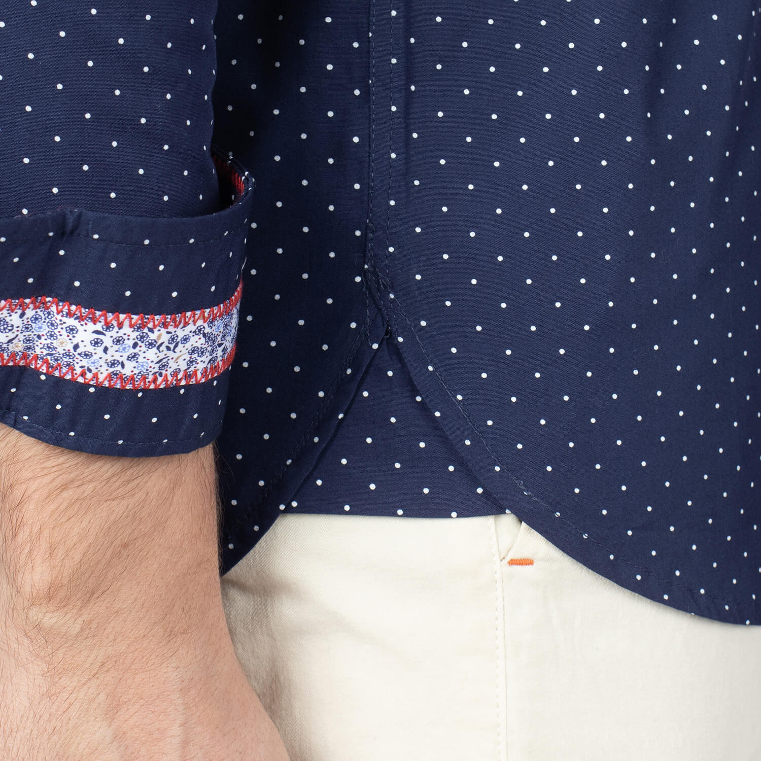 Chemise à pois rugby