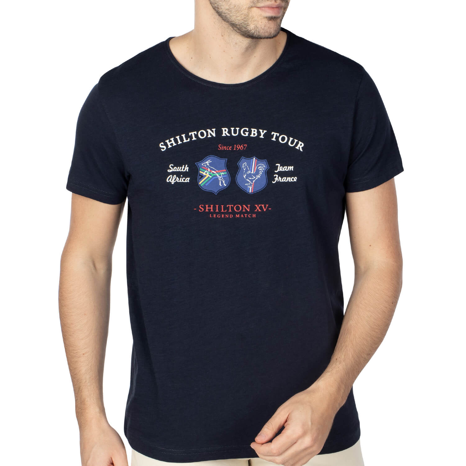 T-shirt rugby tour Navy - Shilton