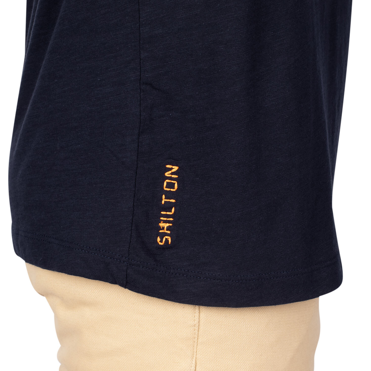 T-shirt col V slub