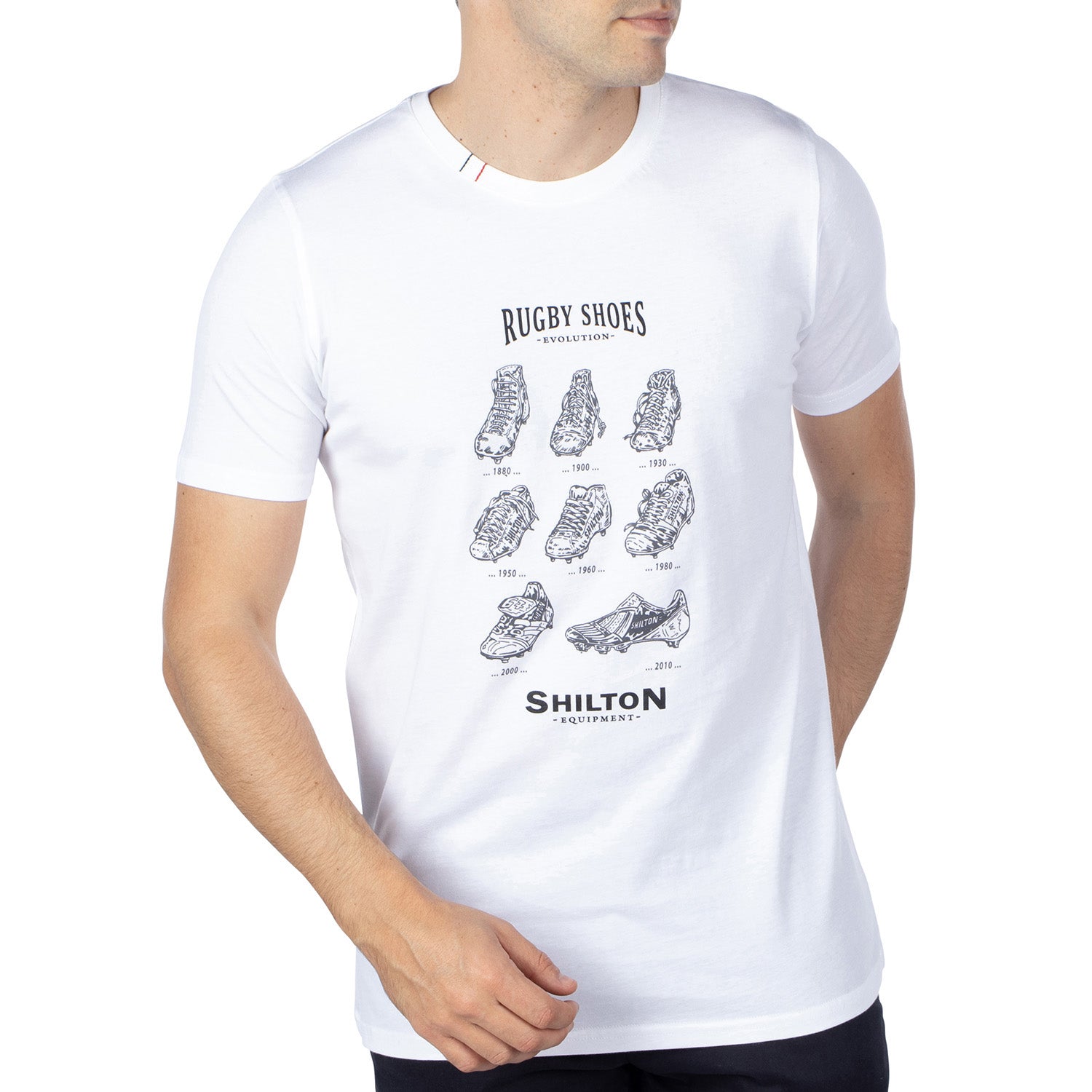 T-shirt rugby shoes evolution