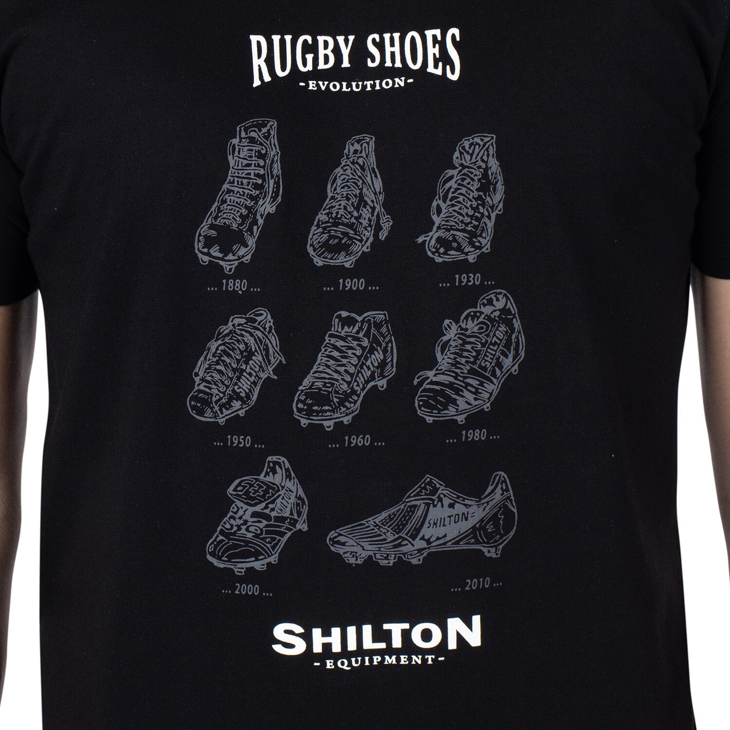 T-shirt rugby shoes evolution