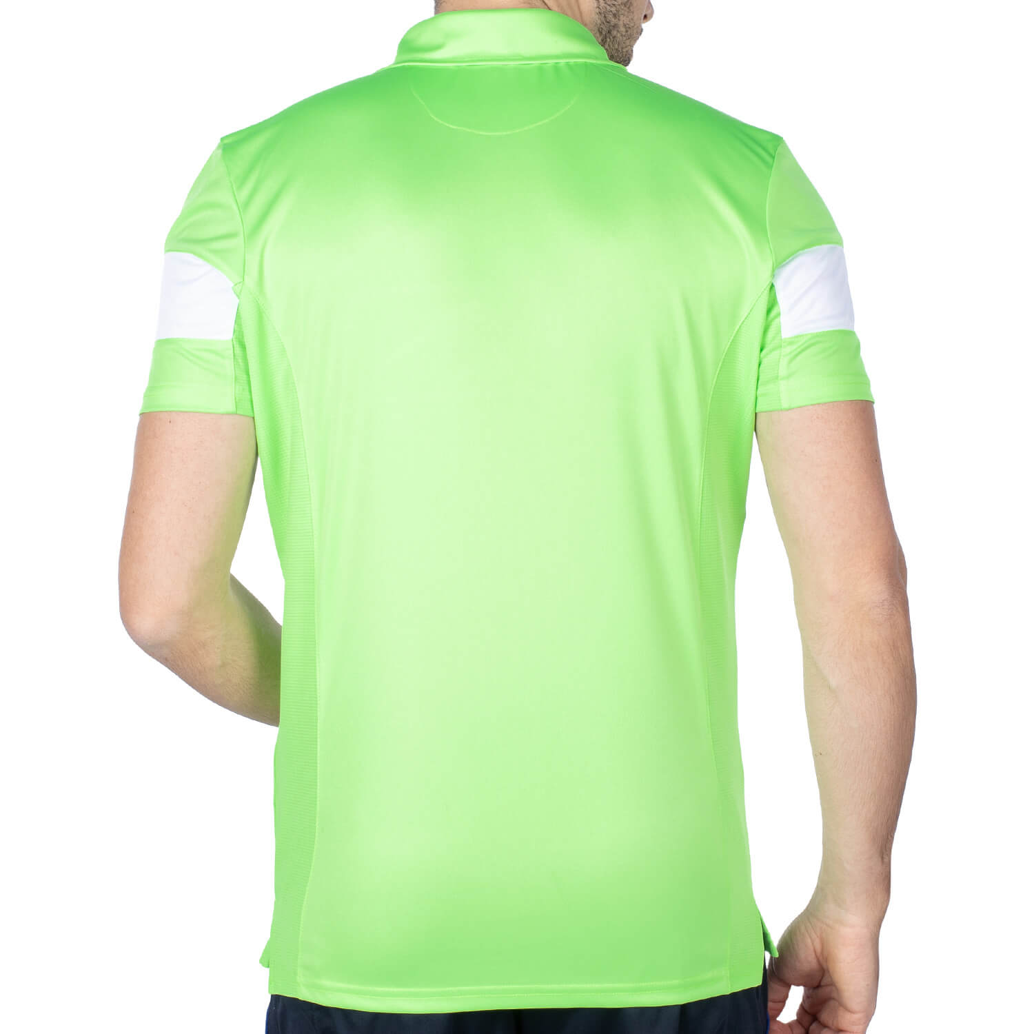 Polo sport french team Vert X Blanc - vu de dos - Shilton