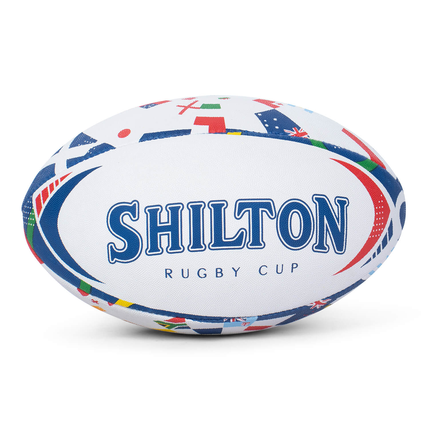 Ballon rugby nations Blanc - Shilton