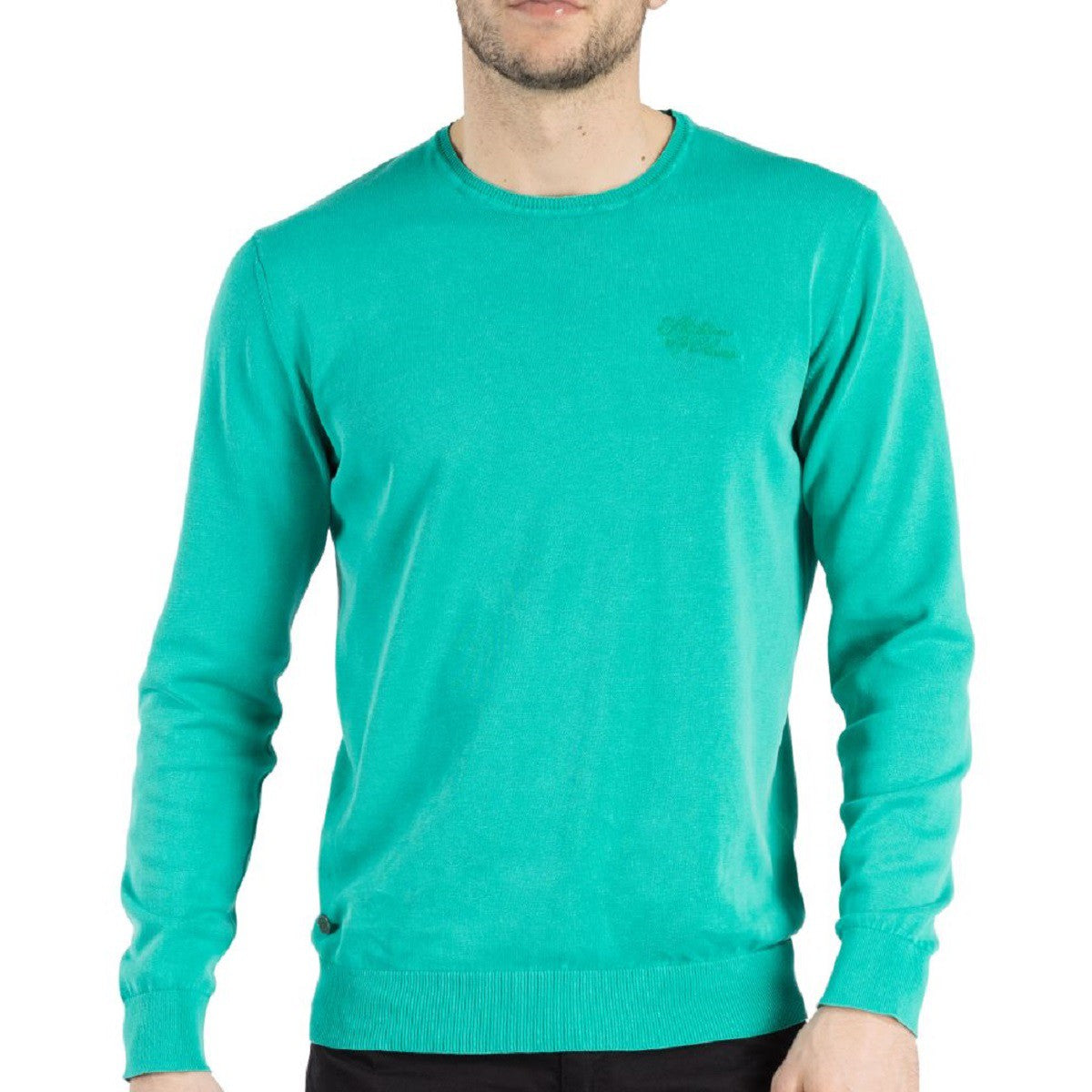 Pull col rond Vert - Shilton