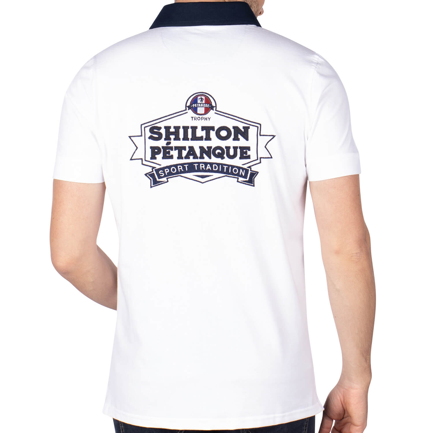 Polo masters trophy Blanc - vu de dos - Shilton