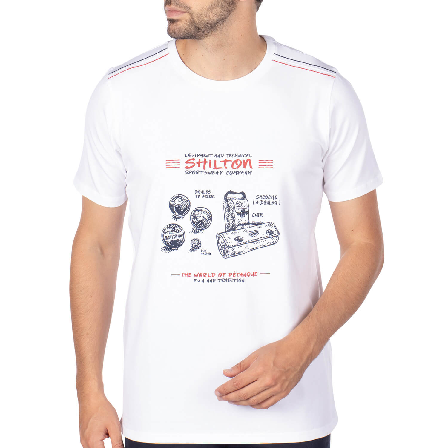 T-shirt pétanque masters Blanc - Shilton
