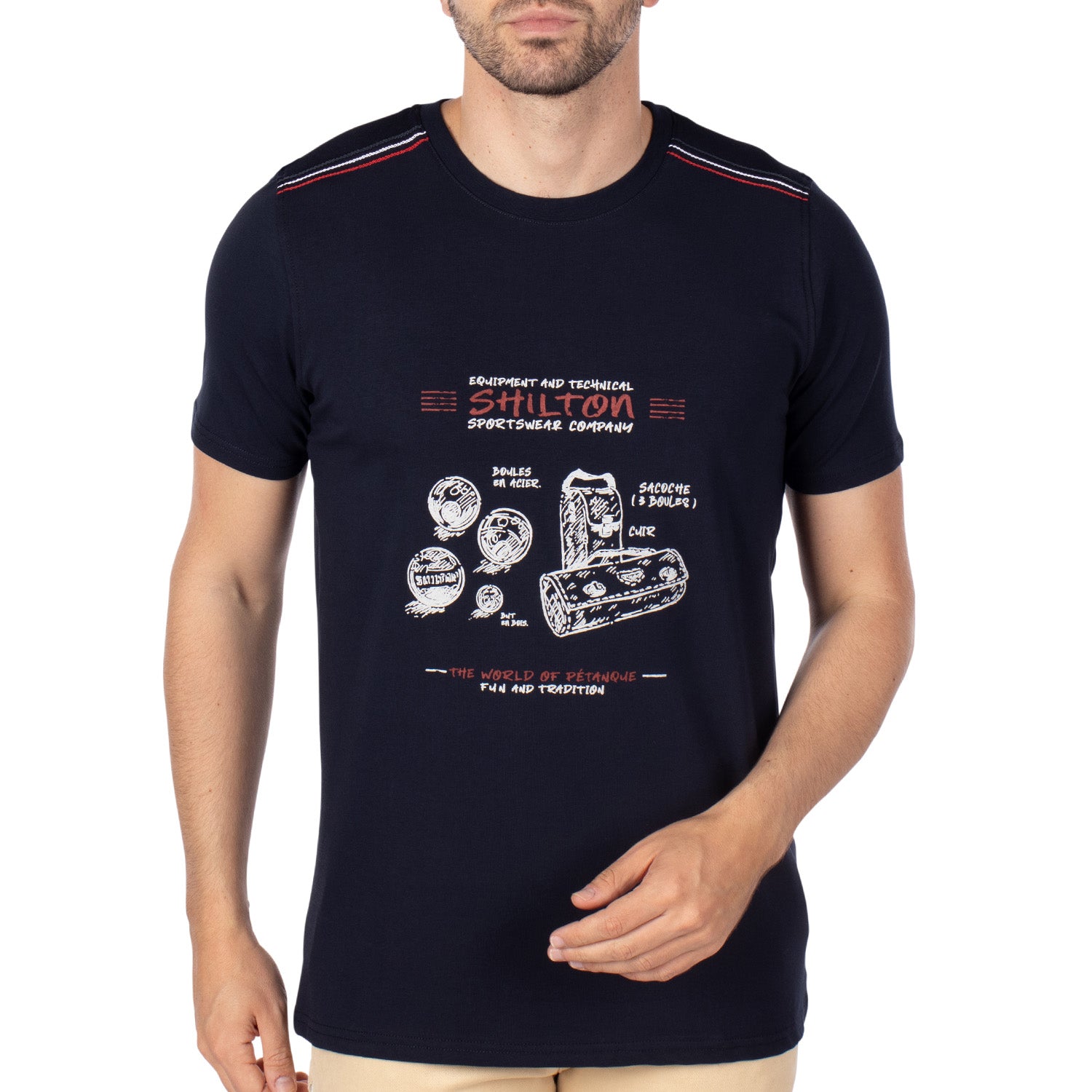 T-shirt pétanque masters Navy - Shilton