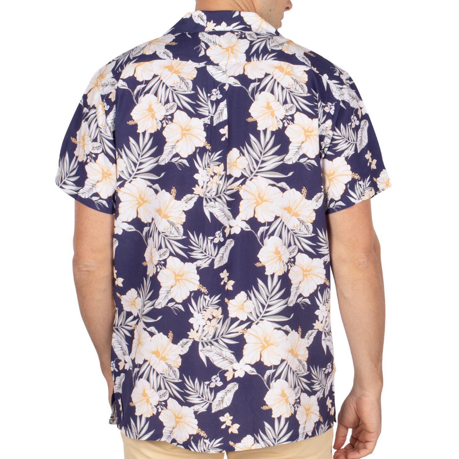 Chemise à fleurs Hawai Navy - vu de dos - Shilton
