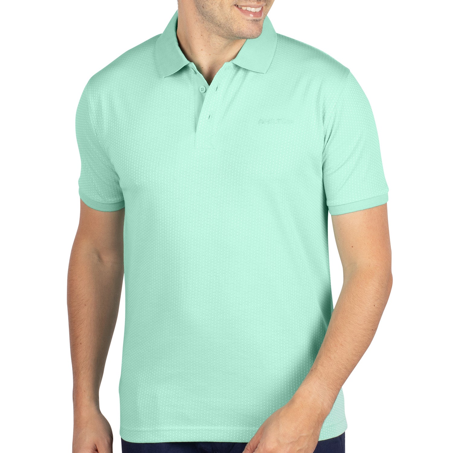 Polo jacquard pastel