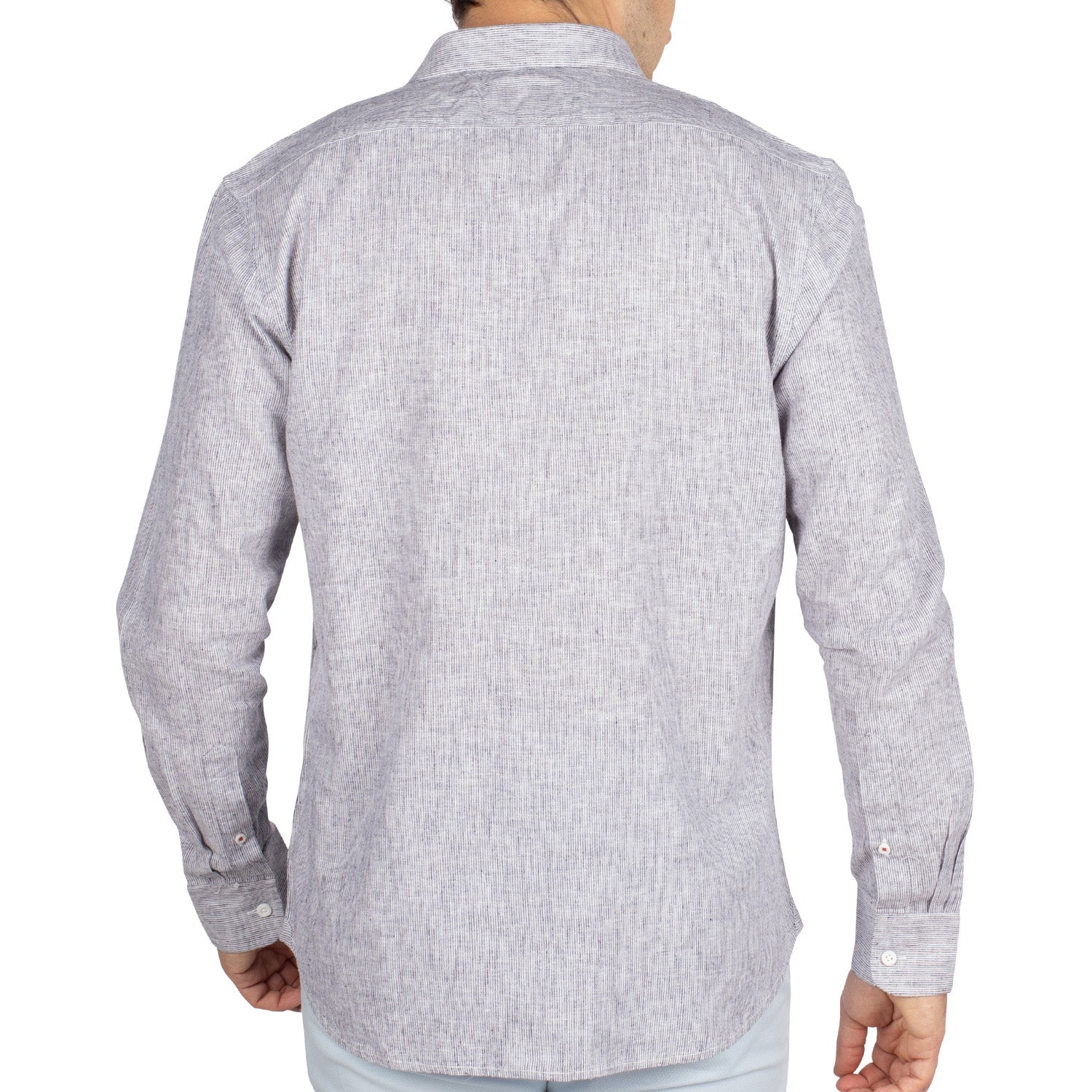 Chemise en lin rayée