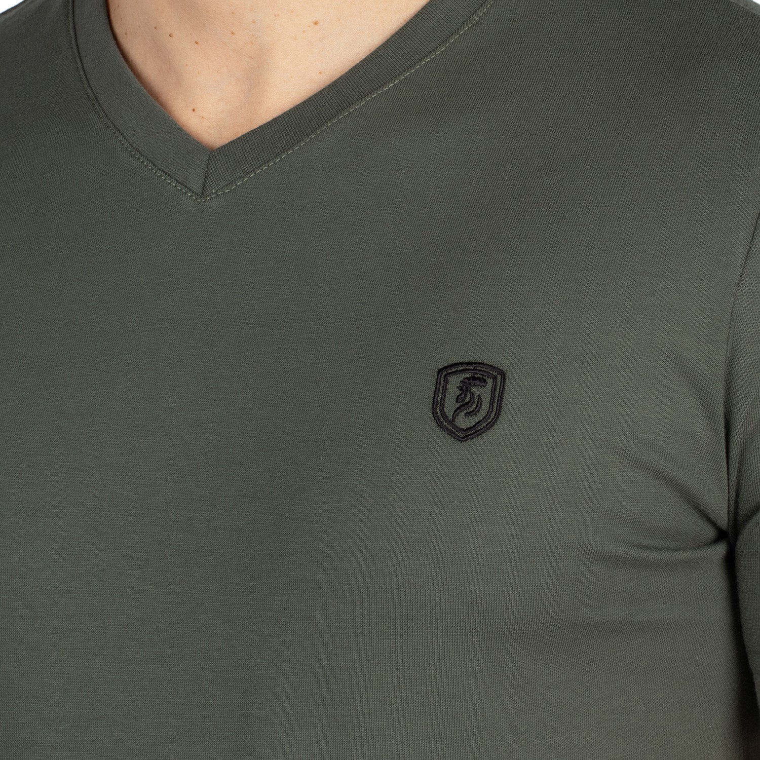 T-shirt slim col v