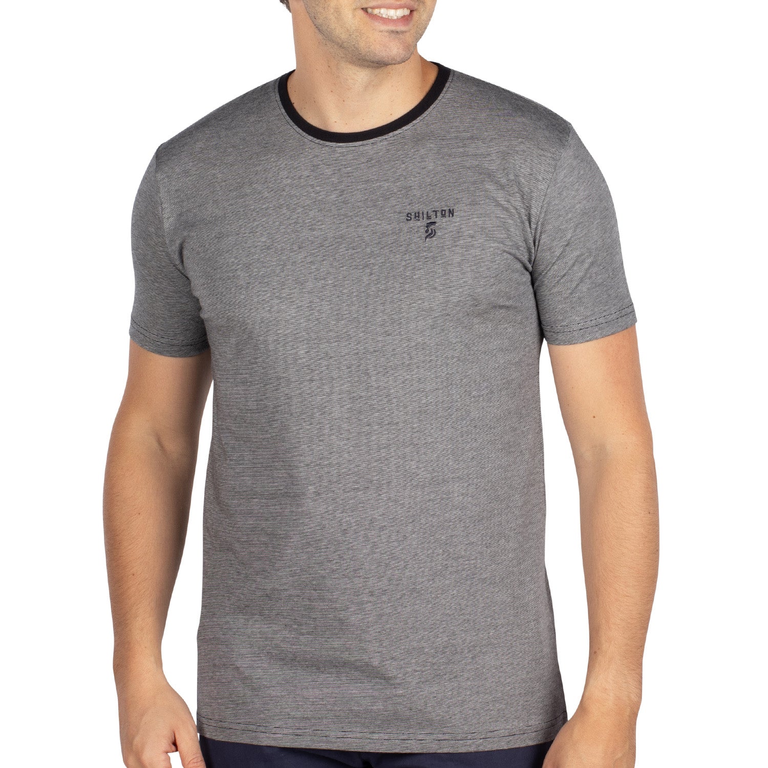 T-shirt écusson rayé